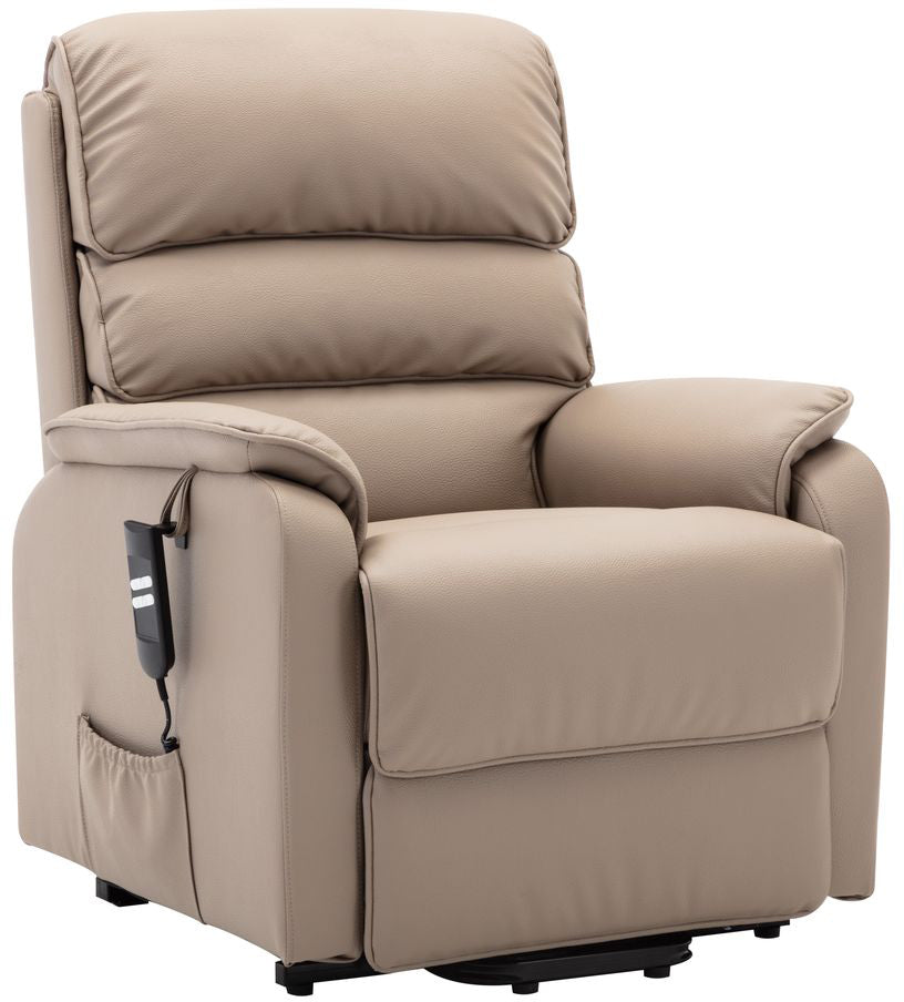 Fauteuil inclinable avec repose-pieds Valencia en tissu plush péb - 6