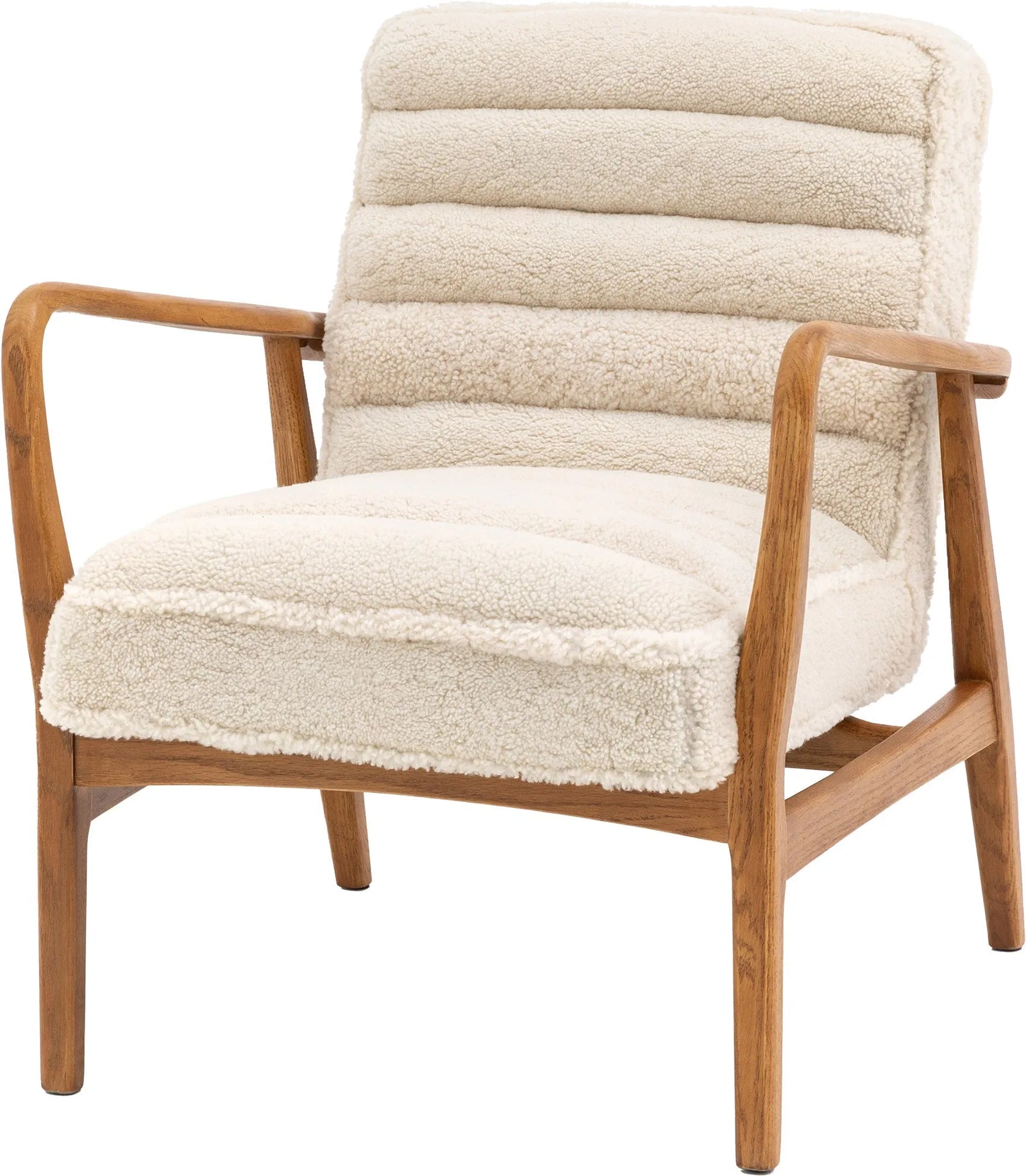 Fauteuil Datsun en Peau de Mouton Crème - 8