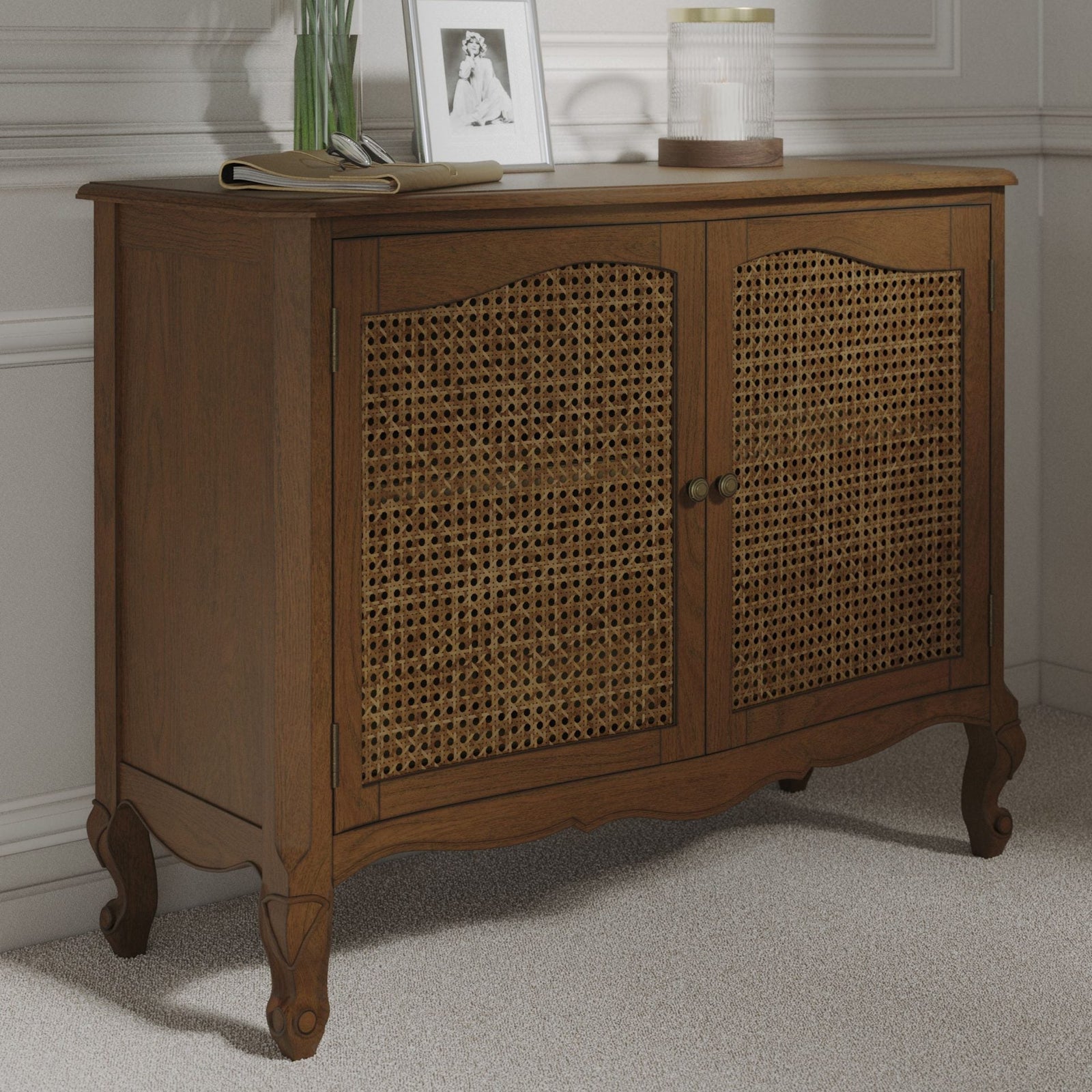 Buffet 2 portes Montpellier de en placage noyer