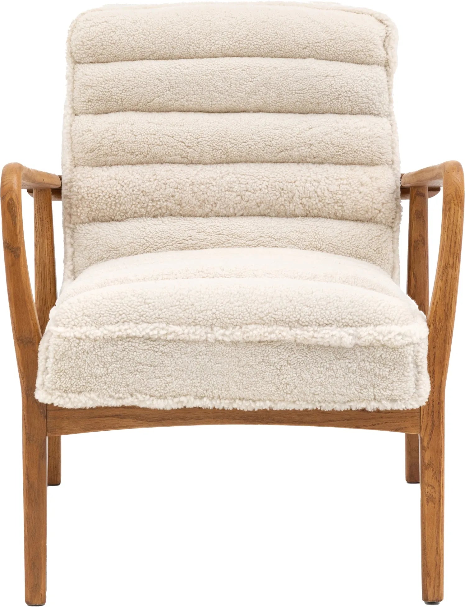 Fauteuil Datsun en Peau de Mouton Crème - 9
