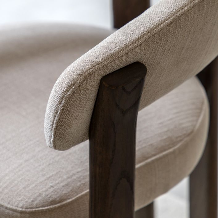 Chaise de Salle à Manger Onda en Tissu Naturel - 5