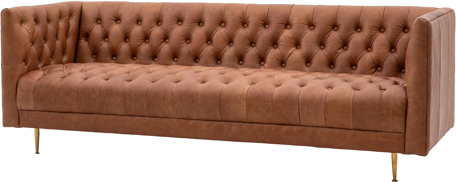 Dalton Canapé 3 Places en Cuir Marron Antique - 10